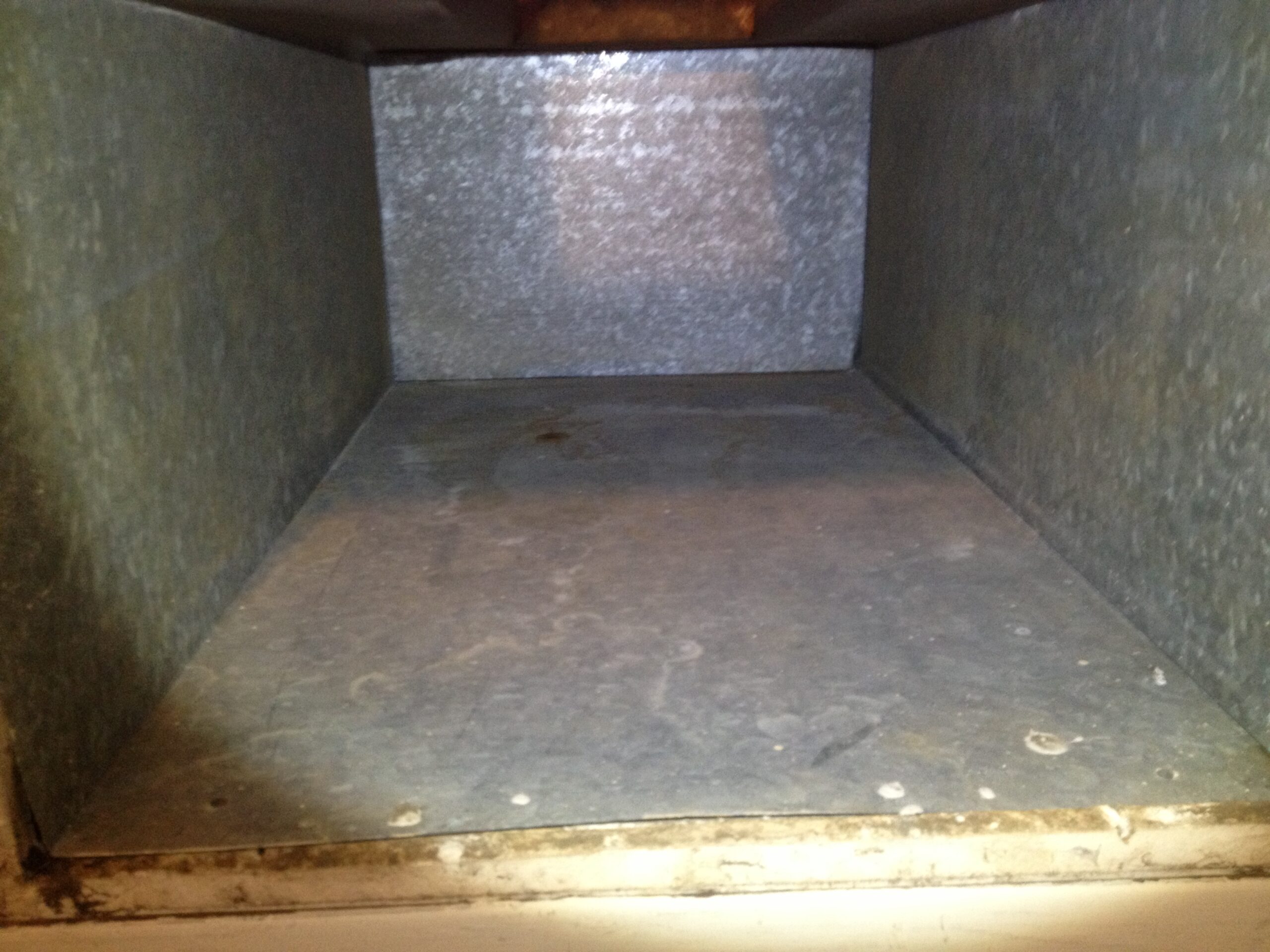 A/C Return Intake box after it has been cleaned by A-1 Duct Cleaning & Chimney Sweep in Orange County, CA